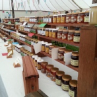 honey jars on display
